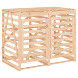 Double Wheelie Bin Storage Solid Wood Pine - 45-Degree Angle