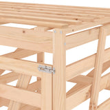 Double Wheelie Bin Storage Solid Wood Pine - Extra Image