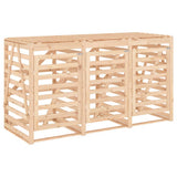 Triple Wheelie Bin Storage Solid Wood Pine
