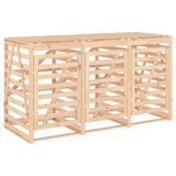 Triple Wheelie Bin Storage Solid Wood Pine - 45-Degree Angle