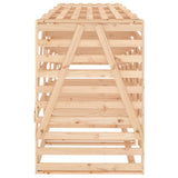 Quadruple Wheelie Bin Storage Solid Wood Pine - Close-Up Angle