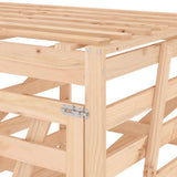 Quadruple Wheelie Bin Storage Solid Wood Pine