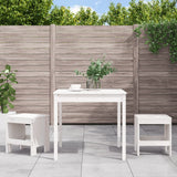 3 Piece Garden Bistro Set White Solid Wood Pine