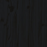 3 Piece Garden Bistro Set Black Solid Wood Pine - Low Angle