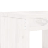 5 Piece Garden Dining Set White Solid Wood Pine - 45-Degree Angle