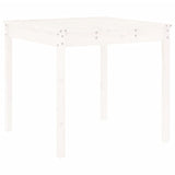 5 Piece Garden Dining Set White Solid Wood Pine