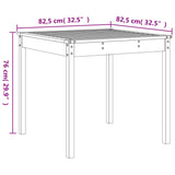 5 Piece Garden Dining Set White Solid Wood Pine - Extra Image
