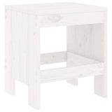 5 Piece Garden Dining Set White Solid Wood Pine - Top-Down View