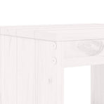 13 Piece Garden Dining Set White Solid Wood Pine
