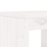 17 Piece Garden Dining Set White Solid Wood Pine - 45-Degree Angle
