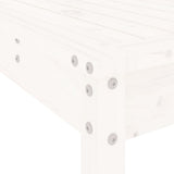 17 Piece Garden Dining Set White Solid Wood Pine - Close-Up Angle