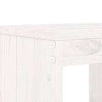5 Piece Garden Bar Set White Solid Wood Pine