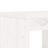 5 Piece Garden Bar Set White Solid Wood Pine - 45-Degree Angle
