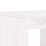 5 Piece Garden Bar Set White Solid Wood Pine