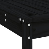 7 Piece Garden Bar Set Black Solid Wood Pine - Close-Up Angle