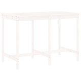 7 Piece Garden Bar Set White Solid Wood Pine