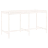 9 Piece Garden Bar Set White Solid Wood Pine