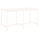 9 Piece Garden Bar Set White Solid Wood Pine