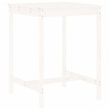 3 Piece Garden Bar Set White Solid Wood Pine