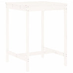 3 Piece Garden Bar Set White Solid Wood Pine