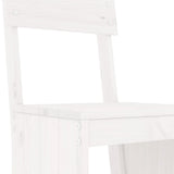 5 Piece Garden Bar Set White Solid Wood Pine