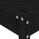 5 Piece Garden Bar Set Black Solid Wood Pine - Close-Up Angle