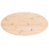 Table Top 70x35x2.5 cm Solid Wood Pine Oval - Top-Down View