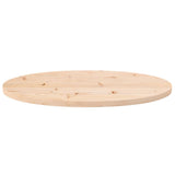 Table Top 80x40x2.5 cm Solid Wood Pine Oval - Side View