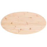 Table Top 80x40x2.5 cm Solid Wood Pine Oval