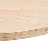Table Top 80x40x2.5 cm Solid Wood Pine Oval