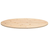 Table Top 90x45x2.5 cm Solid Wood Pine Oval - Side View
