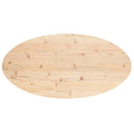 Table Top 90x45x2.5 cm Solid Wood Pine Oval