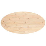 Table Top 90x45x2.5 cm Solid Wood Pine Oval - Top-Down View