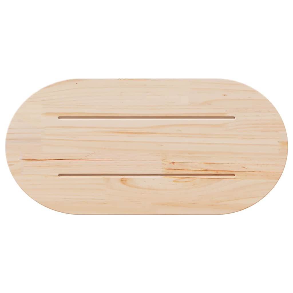 Table Top 60x30x2.5 cm Solid Wood Pine Oval