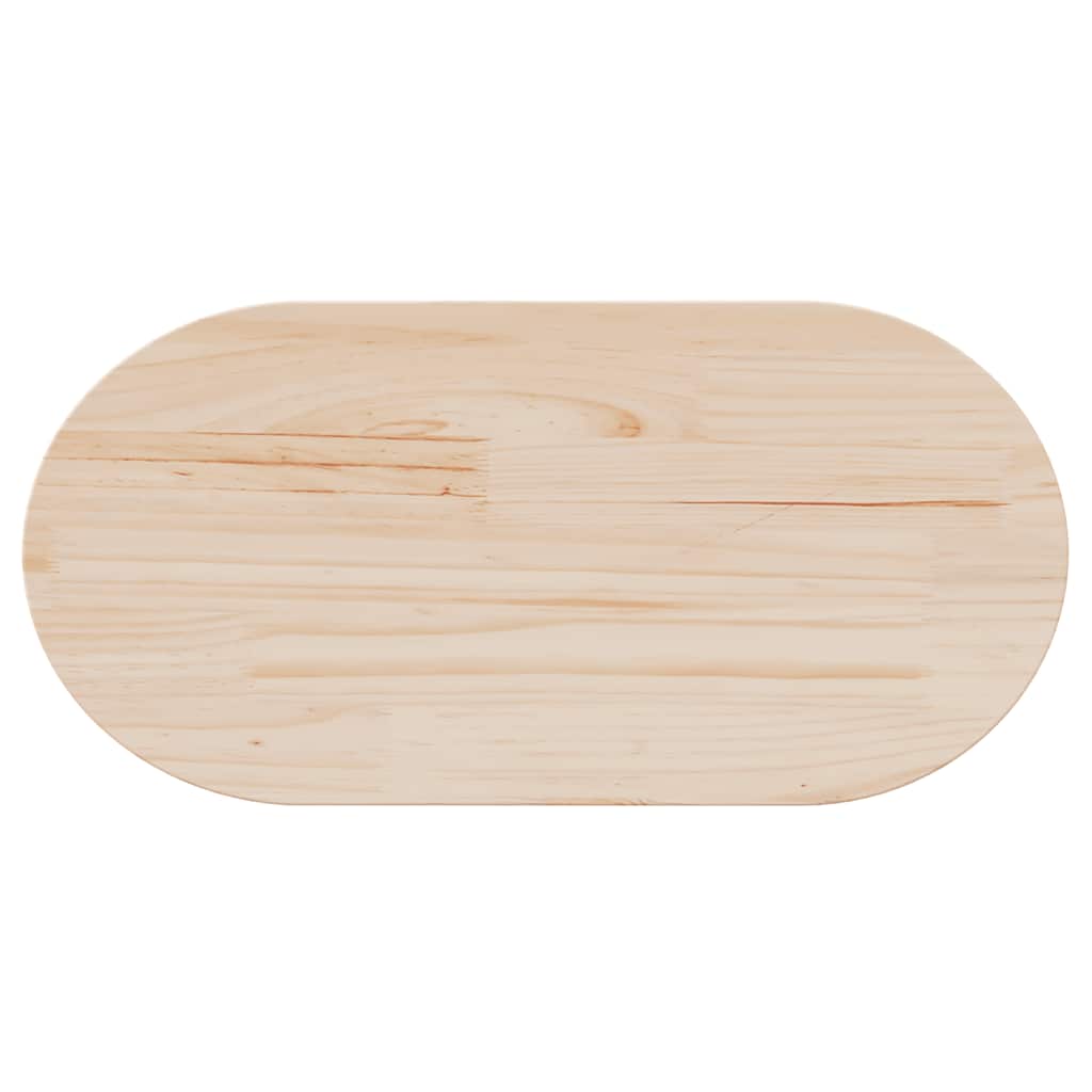 Table Top 60x30x2.5 cm Solid Wood Pine Oval