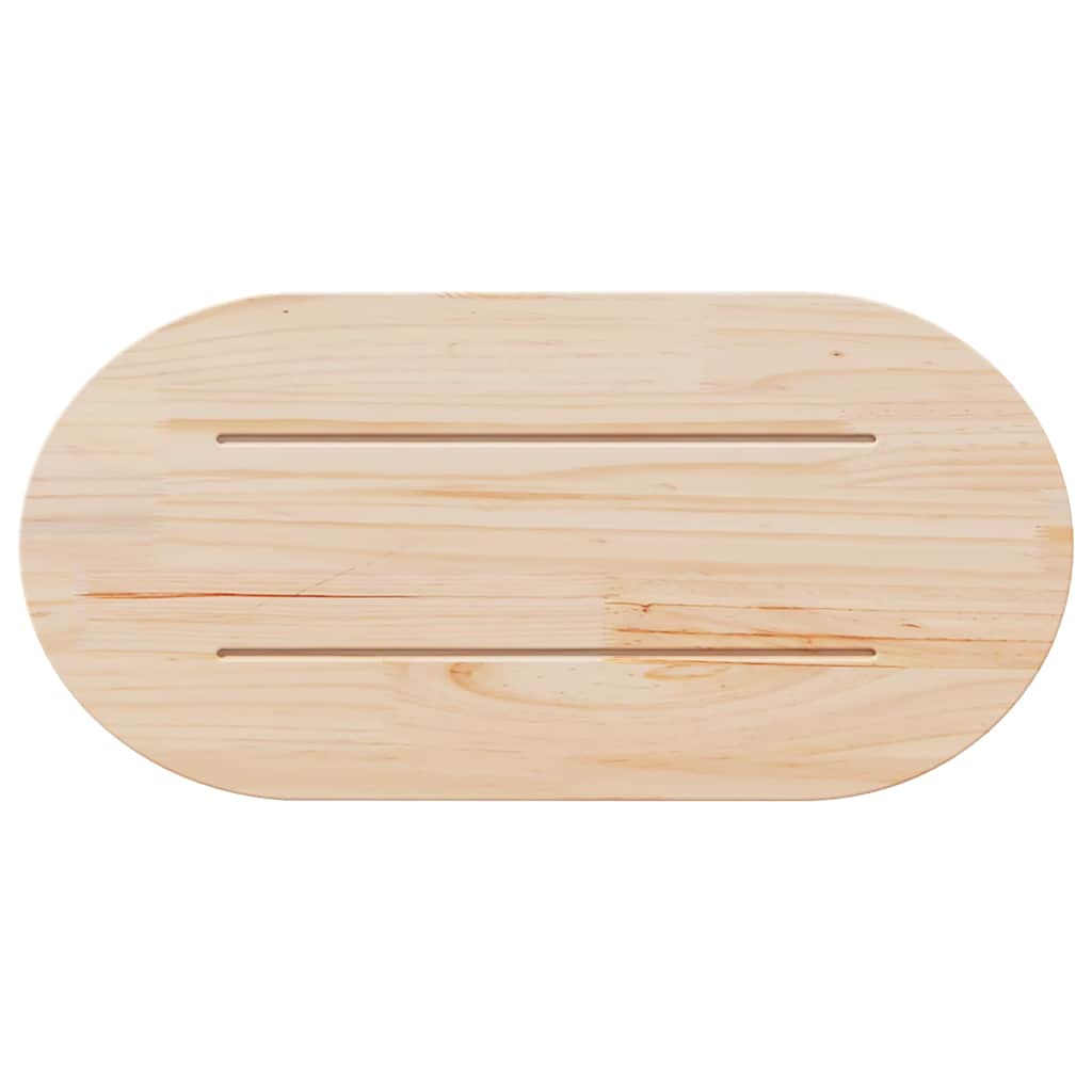 Table Top 70x35x2.5 cm Solid Wood Pine Oval