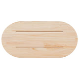 Table Top 70x35x2.5 cm Solid Wood Pine Oval - Top-Down View