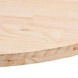 Table Top 70x35x2.5 cm Solid Wood Pine Oval - Rear View