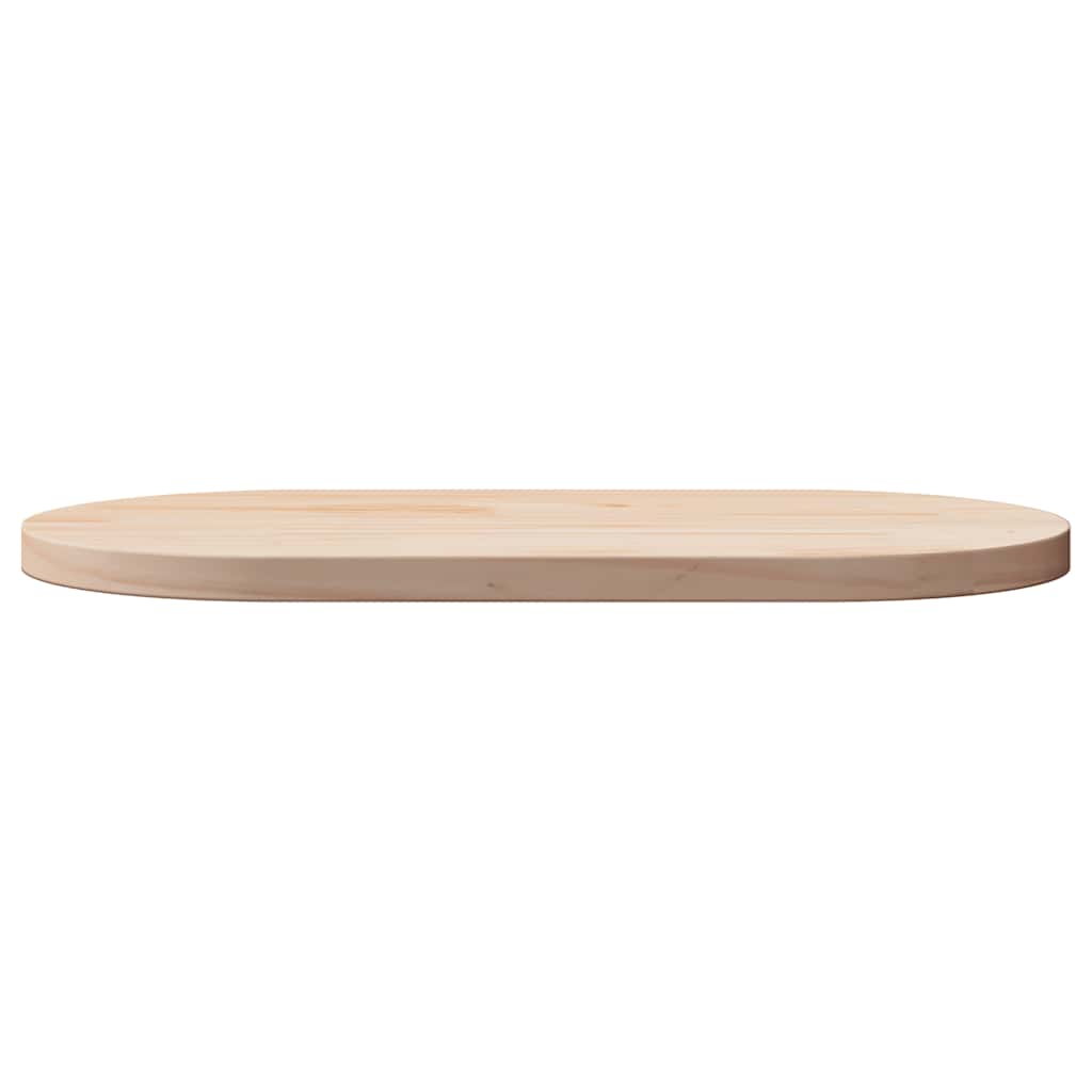 Table Top 80x40x2.5 cm Solid Wood Pine Oval