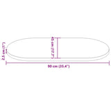 Table Top 90x45x2.5 cm Solid Wood Pine Oval