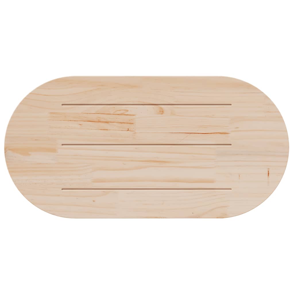 Table Top 100x50x2.5 cm Solid Wood Pine Oval