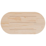 Table Top 100x50x2.5 cm Solid Wood Pine Oval - Top-Down View