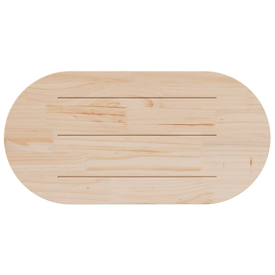 Table Top 100x50x2.5 cm Solid Wood Pine Oval