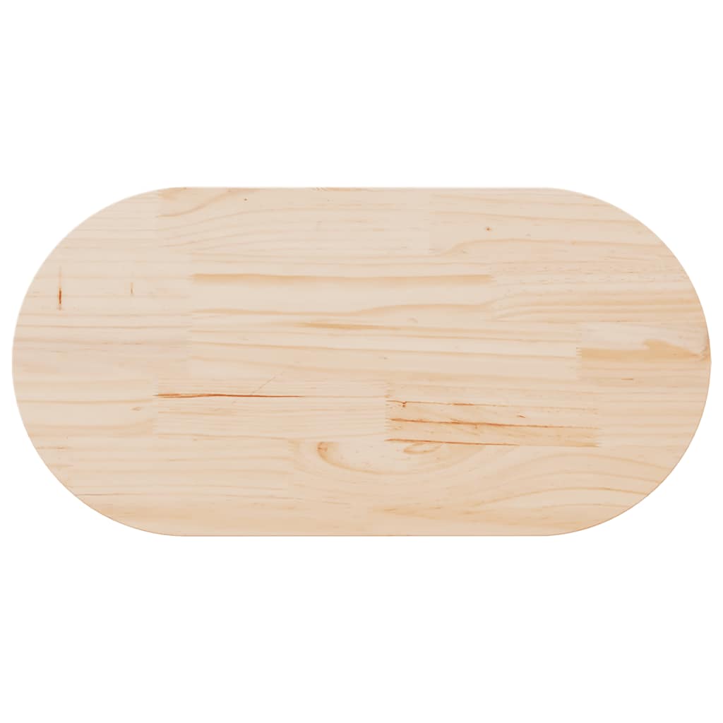 Table Top 100x50x2.5 cm Solid Wood Pine Oval