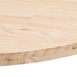 Table Top 100x50x2.5 cm Solid Wood Pine Oval - Rear View
