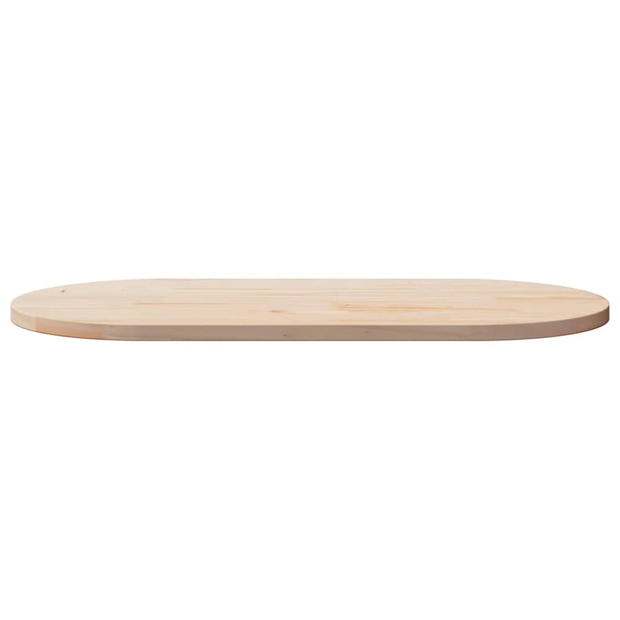 Table Top 110x55x2.5 cm Solid Wood Pine Oval