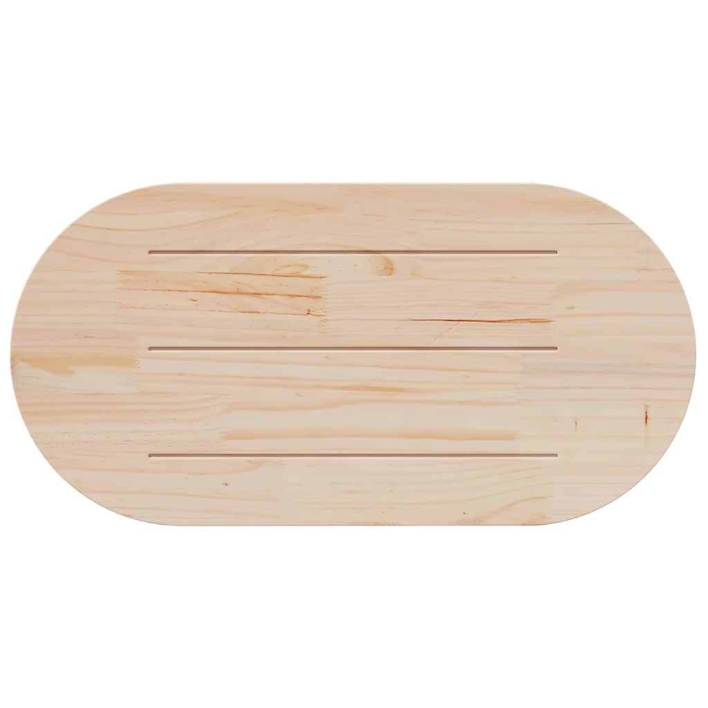 Table Top 110x55x2.5 cm Solid Wood Pine Oval