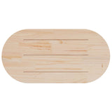 Table Top 110x55x2.5 cm Solid Wood Pine Oval - Top-Down View