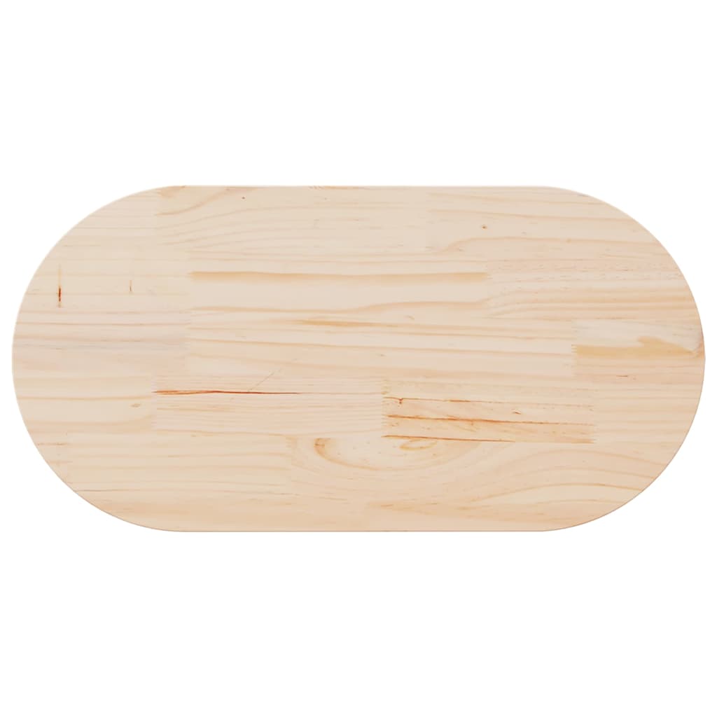 Table Top 110x55x2.5 cm Solid Wood Pine Oval