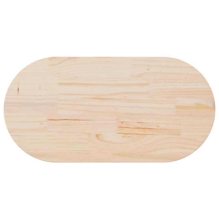 Table Top 110x55x2.5 cm Solid Wood Pine Oval
